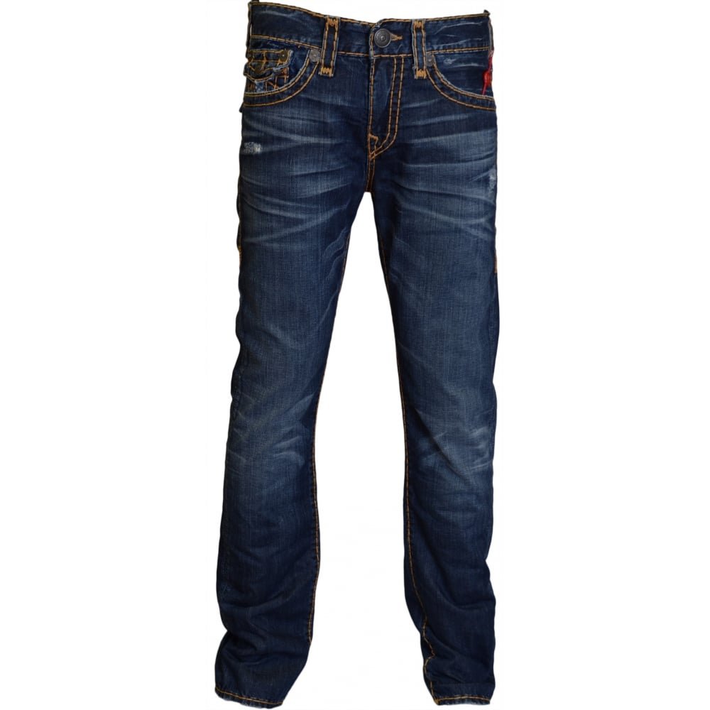 True Religion Men's Geno Super T Slim Fit Jean with Back